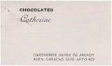 Visitenkarte der Schokoladenfirma Catherine