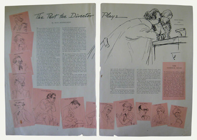 Zeitungsartikel: Max Reinhardt mit Zeichnungen von B. F. Dolbin