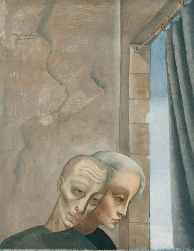 Painting: Felix Nussbaum, Grieving couple