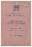 Czechoslovakian alien’s passport: Oskar Maria Graf