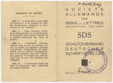 Membership card: Arnold Zweig