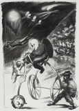 Ludwig Meidner, Man on a Tricycle, 1937/38