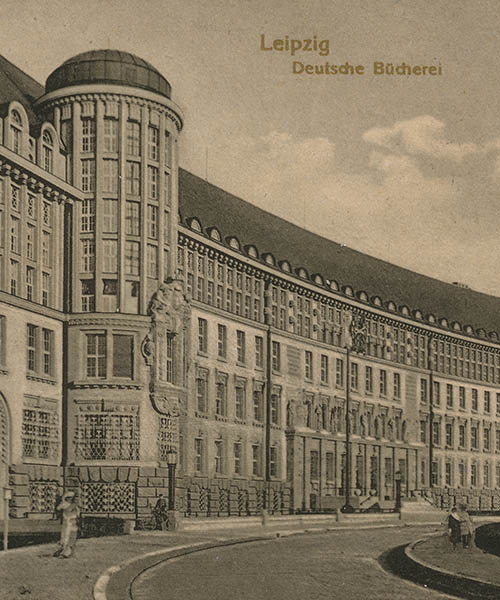Postkarte: Deutsche Bücherei Leipzig Postkarte: Deutsche Bücherei Leipzig