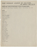 Briefpapier: Freier Deutscher Kulturbund in Großbritannien
