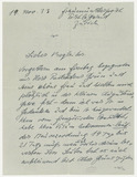 Brief: Else Lasker Schüler an Emil Raas