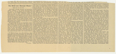 Zeitungsartikel: Neue Zürcher Zeitung, 3. Februar 1936