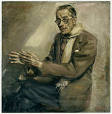 Gemälde: Kurt Schwitters, Porträt Rudolf Olden