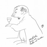 Zeichnung: Bil Spira, Karikatur von Joseph Roth