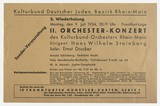 Programmzettel: Kulturbund-Orchester Frankfurt