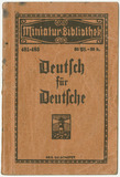 Buchumschlag, Tarnschrift Deutsch für Deutsche