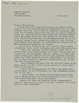 Ludwig Winder: Brief an Carl Ehrenstein, 1940