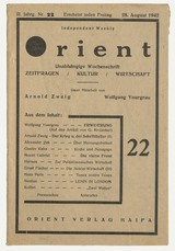 Exilpresse: Zeitschrift Orient