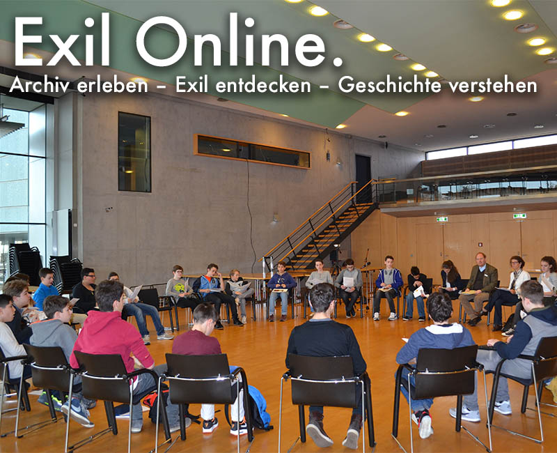 Exil Online. Archiv erleben - Exil entdecken - Geschichte verstehen
