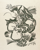 Ludwig Meidner, Lithografie nach einer Zeichnung von 1915