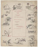 Menu with exile route, 1943
