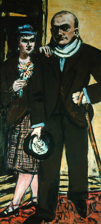 Painting: Max Beckmann, Double Portrait of Max Beckmann and Quappi