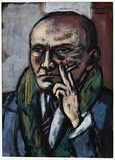 Max Beckmann, Self-portrait with cigarette