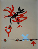Serigraph: Rainer Bonar, Absturz