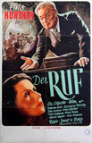 Première poster: Firtz Kortner, Der Ruf 