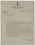 Letter: Allert de Lange Publisher to Carl Ehrenstein