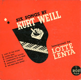 Record cover: Lotte Lenya sings Kurt Weill
