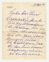 Letter: Alma Mahler-Werfel to Eric Zeisl