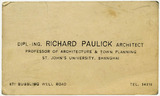 Business card: Richard Paulick