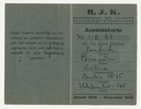 Membership card: issued by the Reich Association of Jewish Cultural Federations in Germany for Friedrich Polnauer