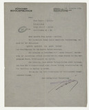 Letter from Zurich Theater to Else Lasker-Schüler