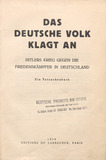 book: Maximilian Scheer, Das Deutsche Volk klagt an