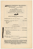 Concert leaflet: Arnold Schönberg, Chicago Symphony Orchestra 1934