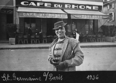 Photograph: female emigrant in Paris