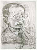 Drawing: Max Beckmann, Bildnis Rudolf M. Heilbrunn [Portrait of Rudolf Heilbrunn]