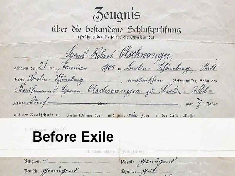 Secondary school leaving certificate, Berlin-Wilmersdorf, 1921